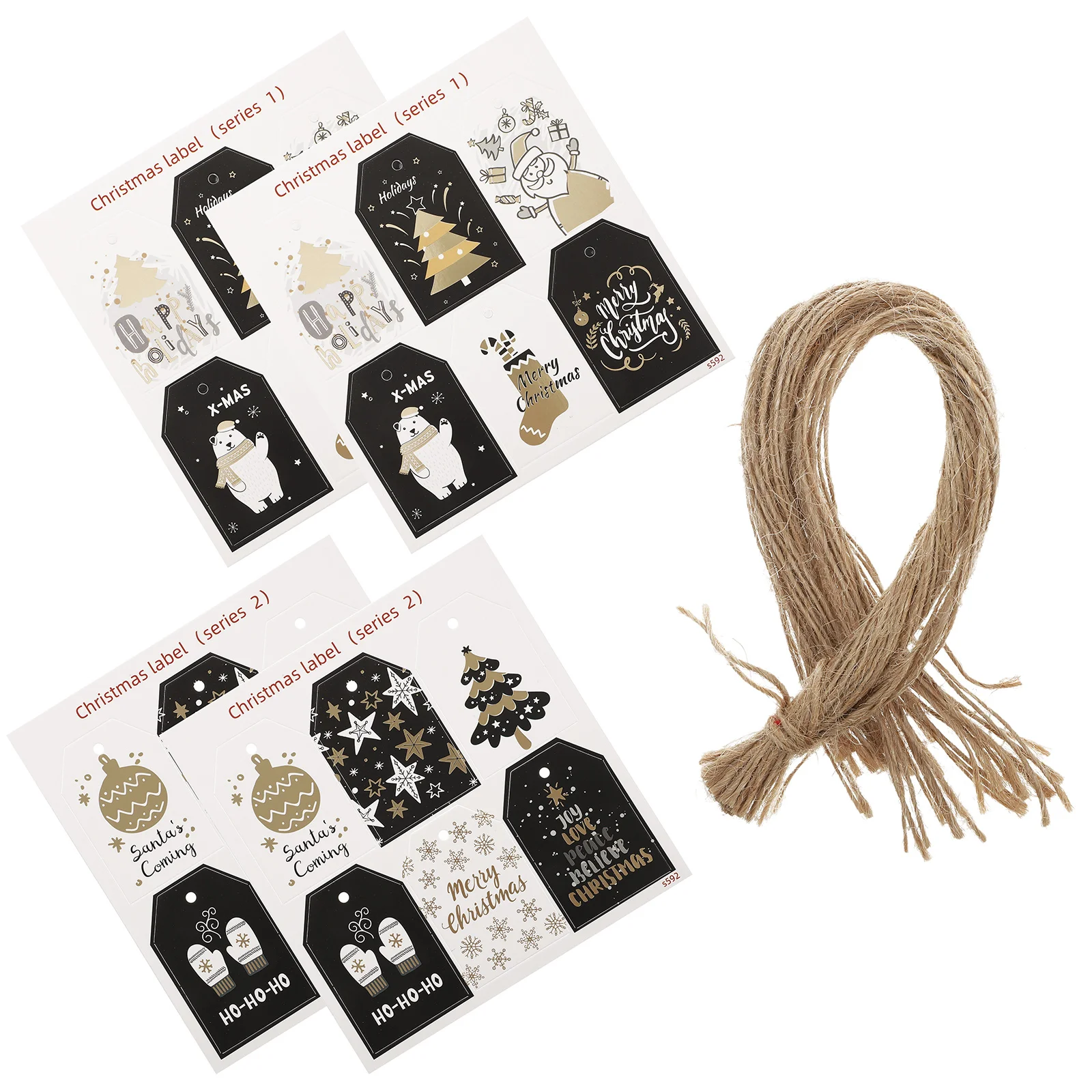 

Tags Christmas Hanging Gift Tagwishstring Paper Tree Wall Festival Window Decorative Attached Giftslabels