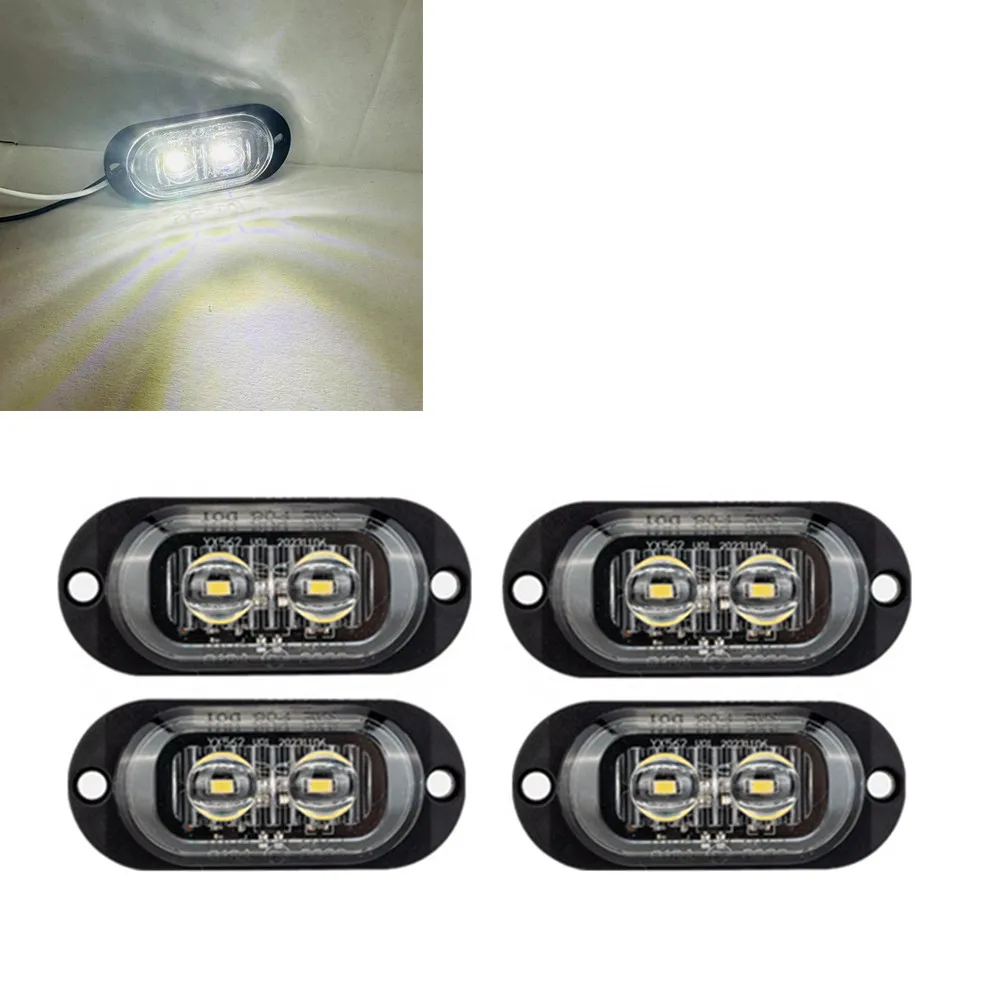 

4 шт., передние боковые габаритные огни для прицепа грузовика, светодиодные индикаторы автомобиля, сигнальная лампа, сигнальная лампа для грузовика, внешний фонарь для грузовика