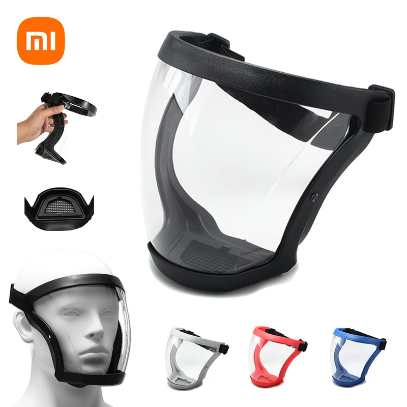 

Прозрачная Полнолицевая защита Xiaomi, защита от брызг, ветрозащитная противотуманная маска, защитные очки, защитная маска для глаз с фильтрами