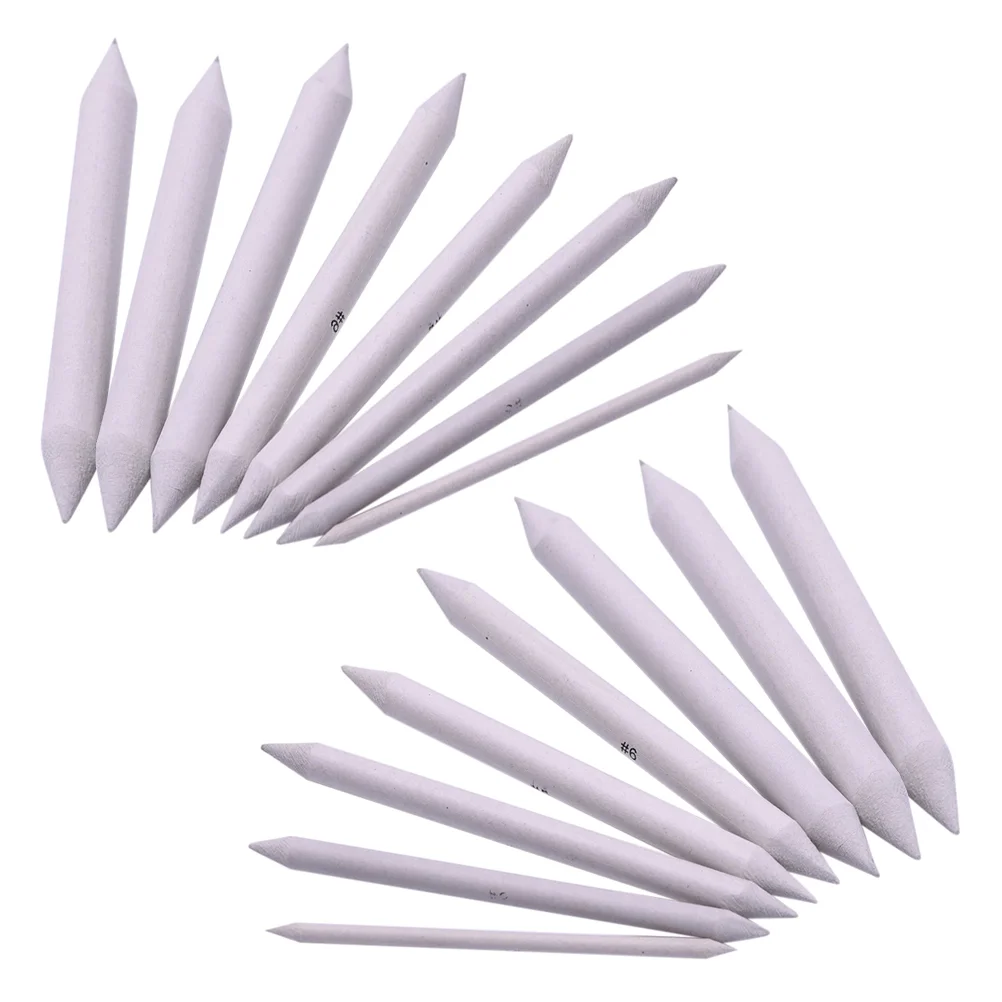 

16pcs Stumps And Tortillions Set Professional White Sketch Supplies for Artist Drawing Students