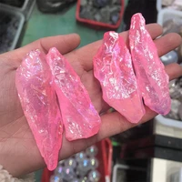 aura pink raw cluster specimen quartz crystal natural stones rough gemstones dog tooth healing reiki home decoration