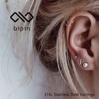 bipin set of korean womens stainless steel cute earrings womens fashion jewelry earrings