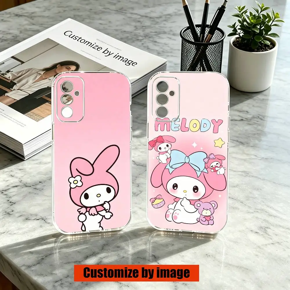 Фото Прозрачный силиконовый мягкий чехол для телефона Samsung A10, 12, 20, 21S, 30, 31, 40, 50, 51, 52, 70, 71 с рисунком My Melody №1