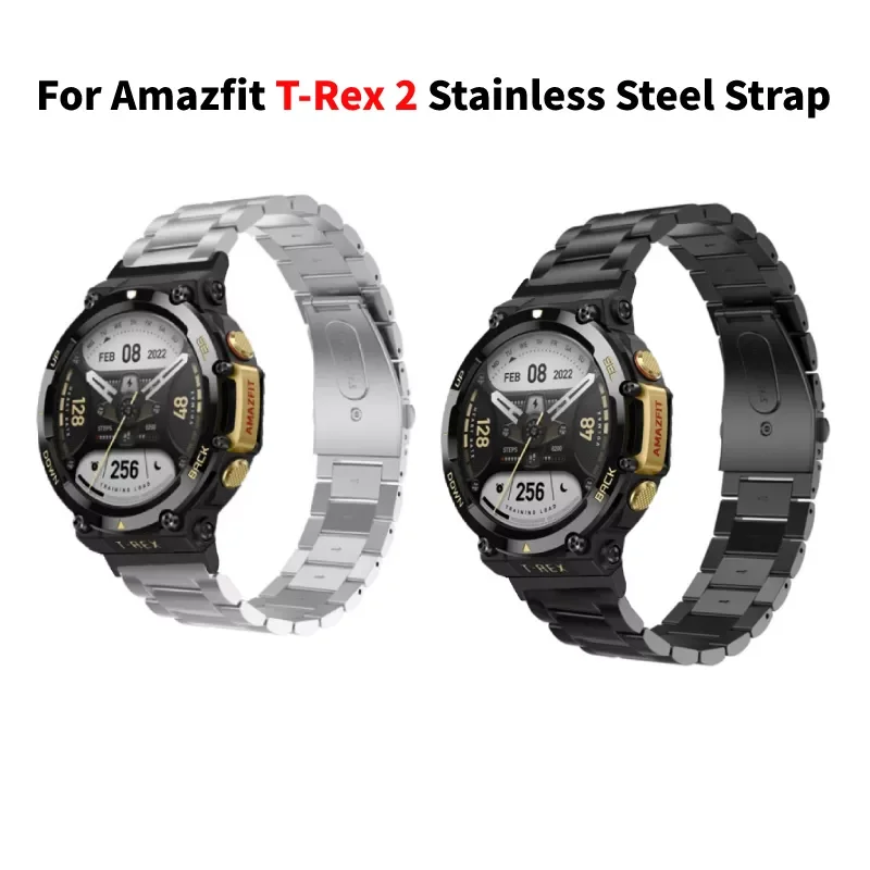 

Metal Strap for amazfit T Rex 2 Smart Watch Band Stainless Steel Bracelet For Xiaomi Huami T-Rex 2 Replacement Wristband