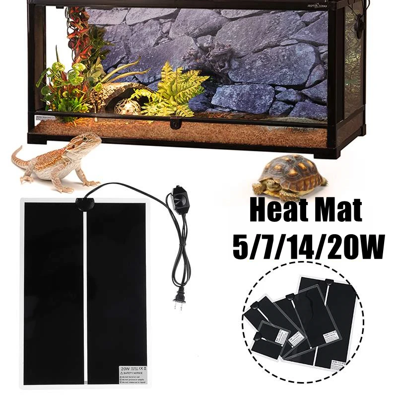 

For Climbing Pet 5W-20W 110V Heating Warm Pad Adjustable Temperature Controller Incubator Mat Tools Terrarium Reptiles Heat Mat