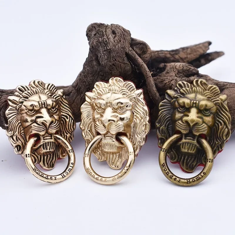 

Retro Cool Mobile Phone Ring Bracket Lion Full Metal Plated 360 Degree Rotating Mobile Phone Shell Universal Phone Ring Holders