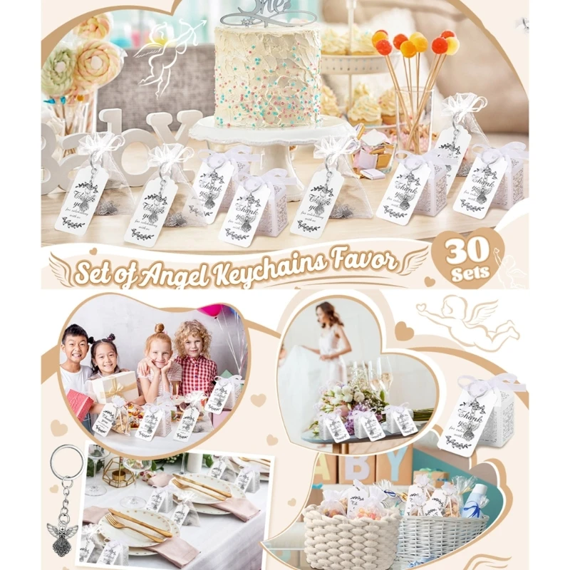 Брелок для ключей с ангелом коробка подарков кулон брелок свадьбы дня рождения