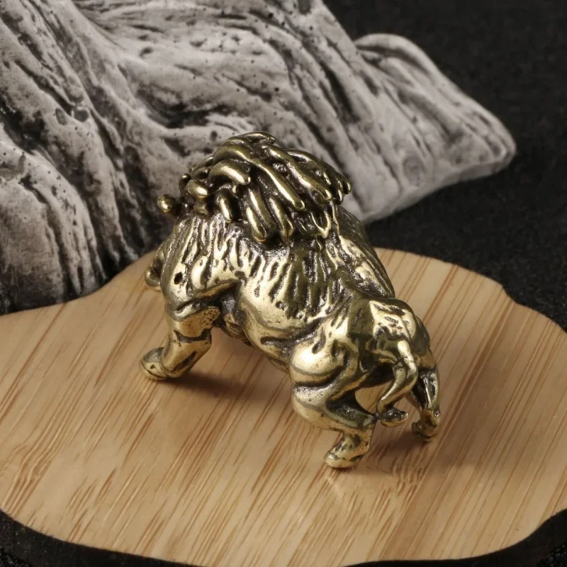 Латунная статуя дикого кабана свиньи винтажная имитация животного