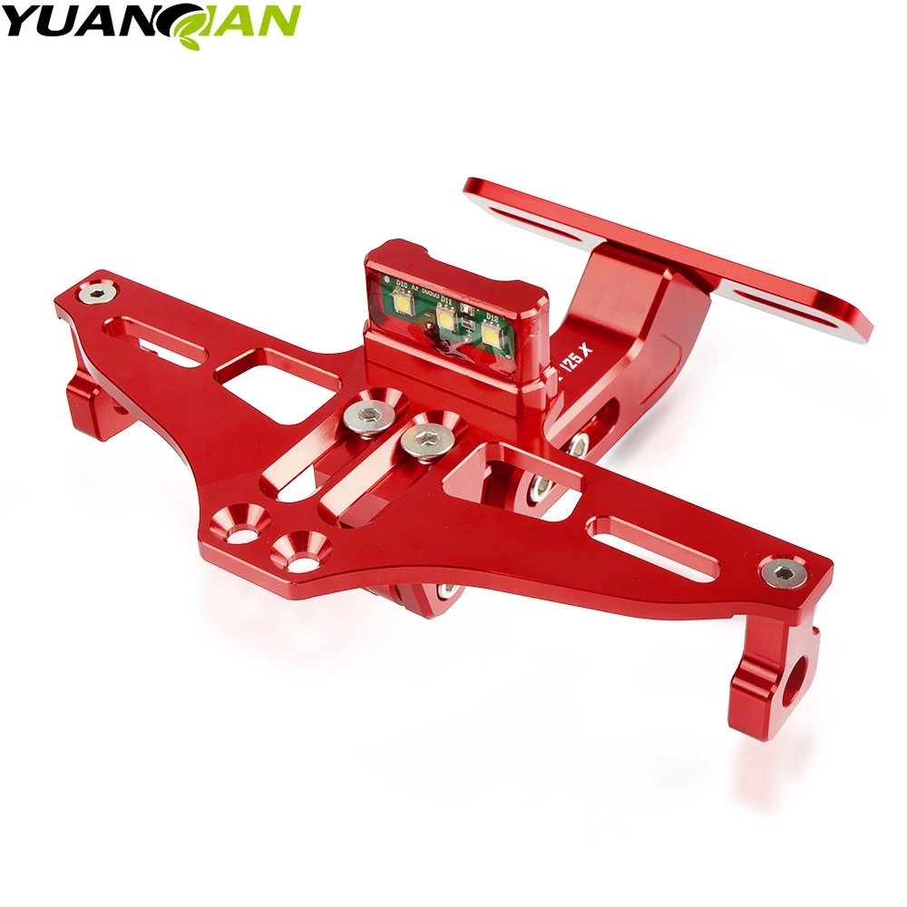 

Motorcycle Adjustable Angle License Number Plate Frame Holder Bracket LED Light For Yamaha WR125X WR125 X 2012 2013 2014-2016