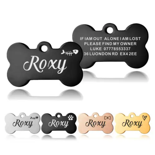 Персонализированная бирка для собак с гравировкой имени диск домашних животных