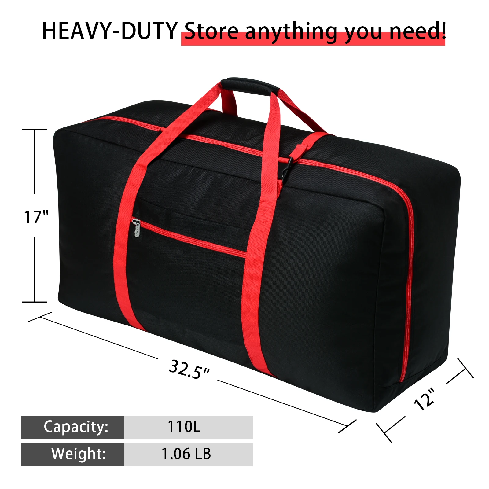 IFARADAY Unisex Travel Bag 32.5 Large Capacity Foldable Duffle Bags Waterproof Multifunctional Carry on Luggage for Storage/Camp