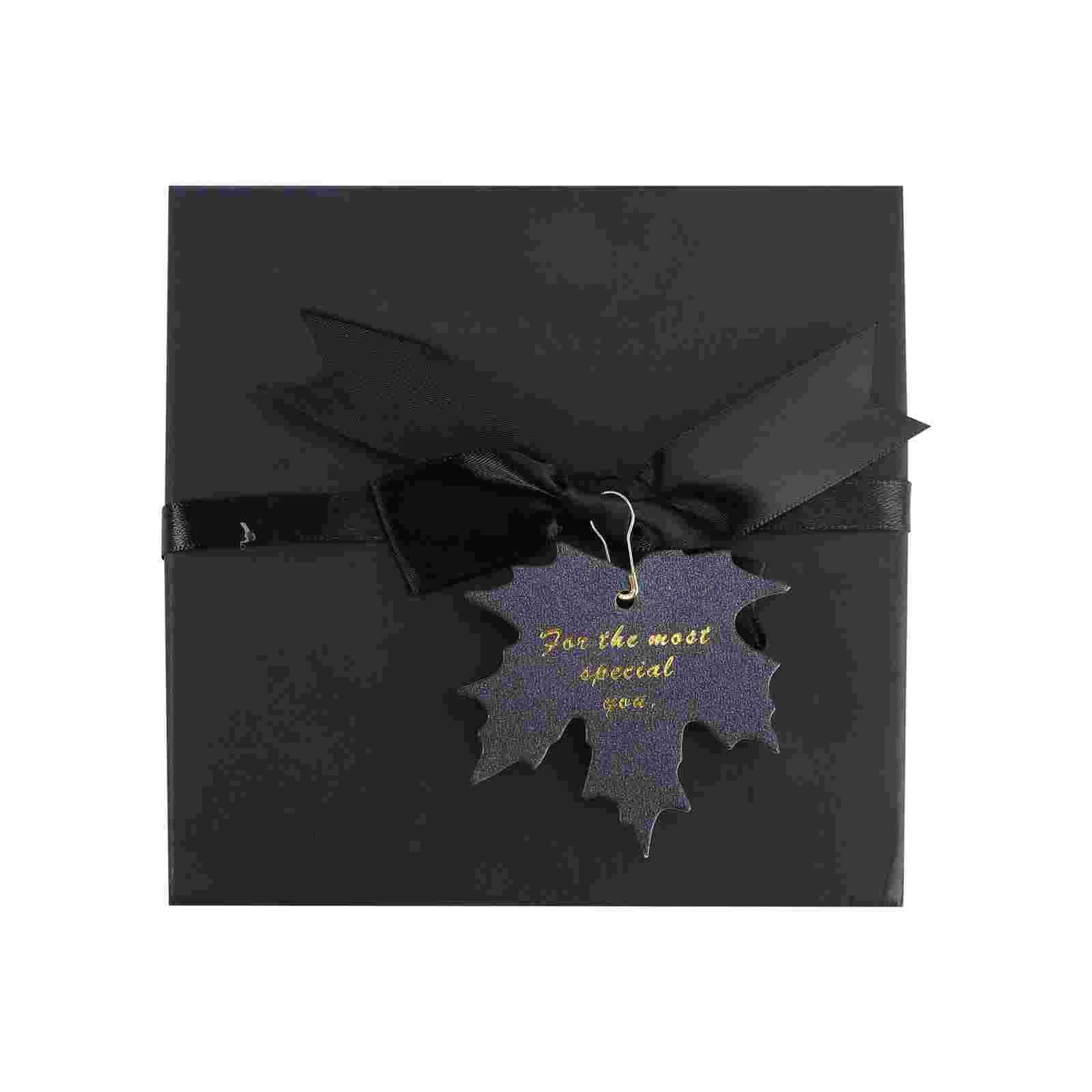 

Gift Box Large Ribbon Case Wrap Party Favor Storage Jewelry Black Perfume Packing Boxes Paper Holder
