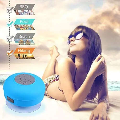 BTS-06 Wireless Portable Waterproof Mini Bluetooth Speaker Music Sound Water Car Speakers Resistant Bathroom Shower Bar