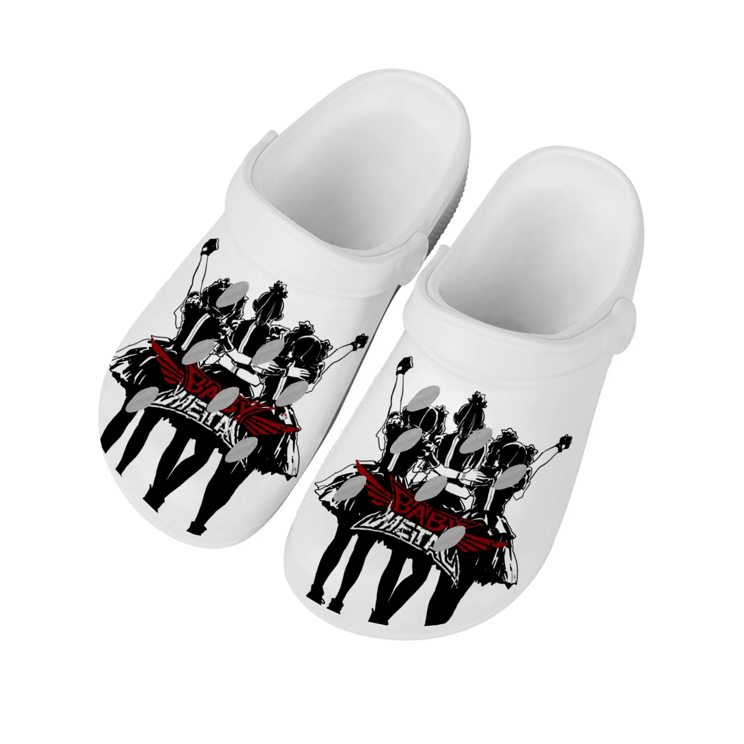 

Babymetal Rock Band Pop Fashion Home Clogs Custom Water Shoes Mens Womens Teenager Shoes Clog Breathable Beach Hole Slippers