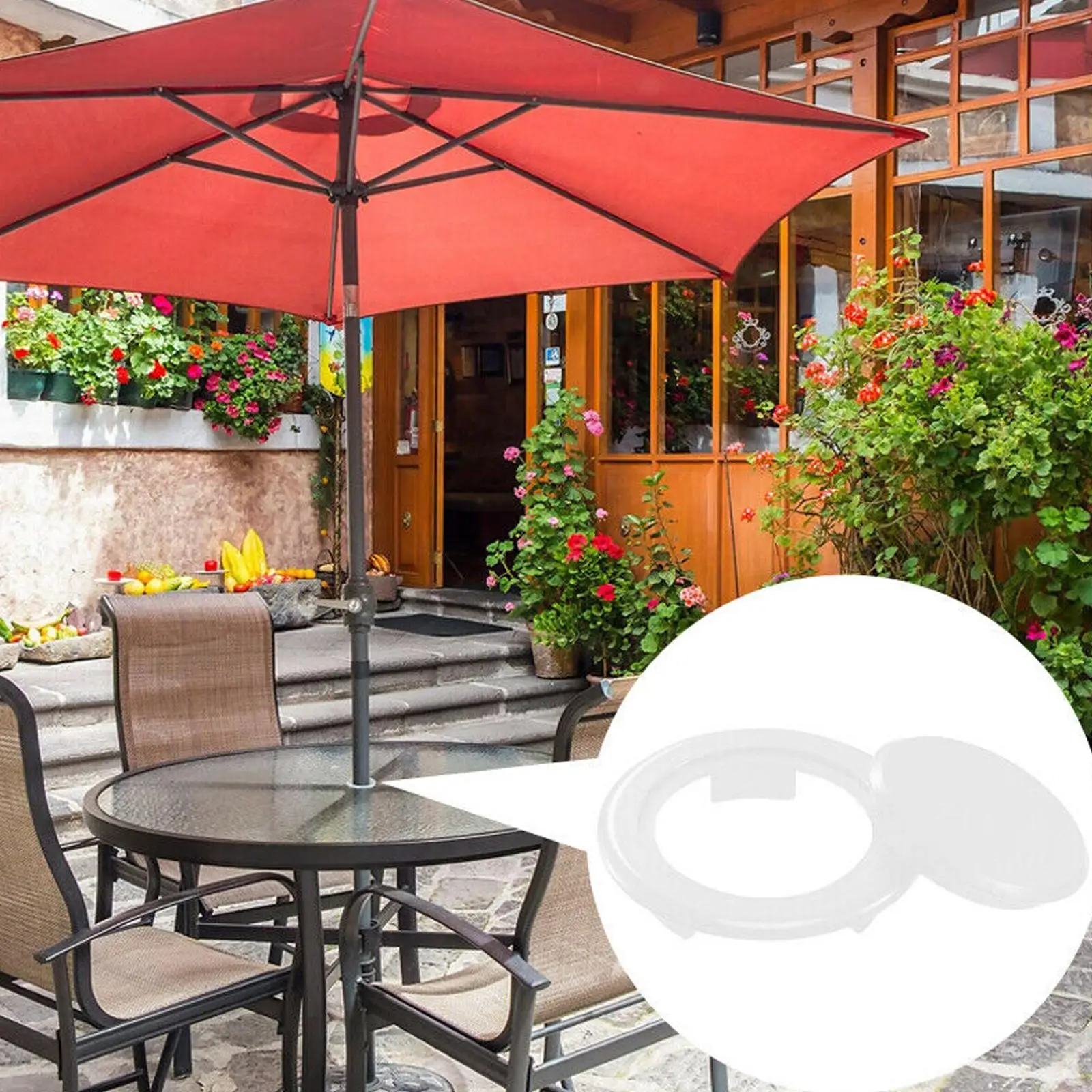 

1Pcs 65mm Silicone Umbrella Hole Ring Plug and Set for Glass Outdoors Patio Table Deck Yard Hot