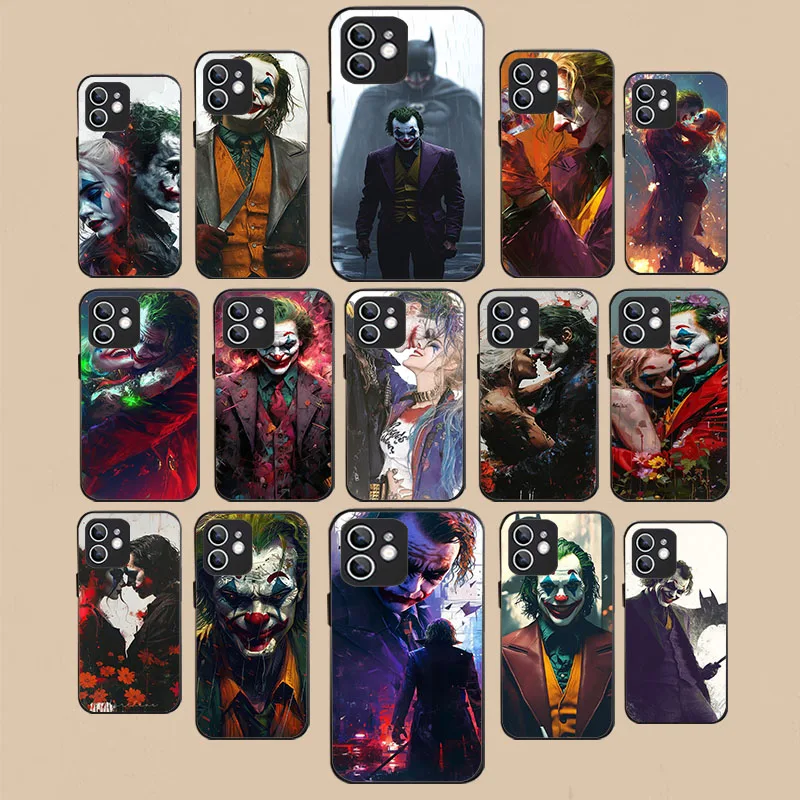 Черный силиконовый чехол WA-33 Joker-DC для Redmi 12 12S 13 13C Note 6 7 8 8T 9 9T 10 Pro Max