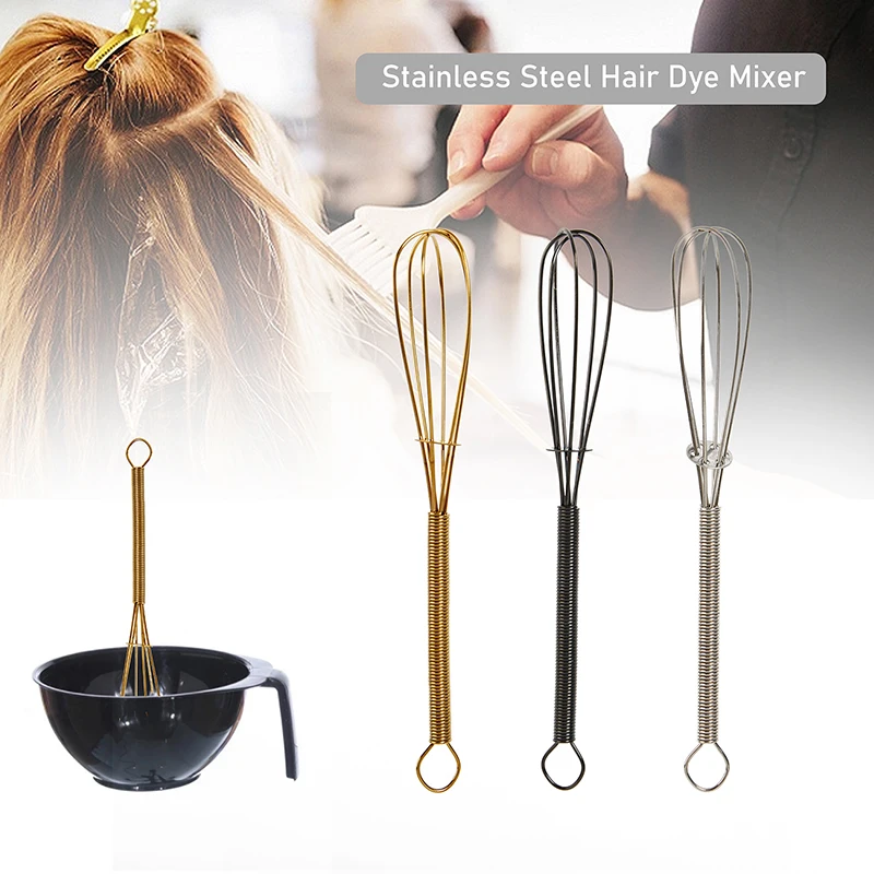 

1PCS Stainless Steel Salon Hair Color Dye Mixer Blender Barber Cream Whisk Mixer Stirrer Hair Care Styling Tools DIY DIY Home