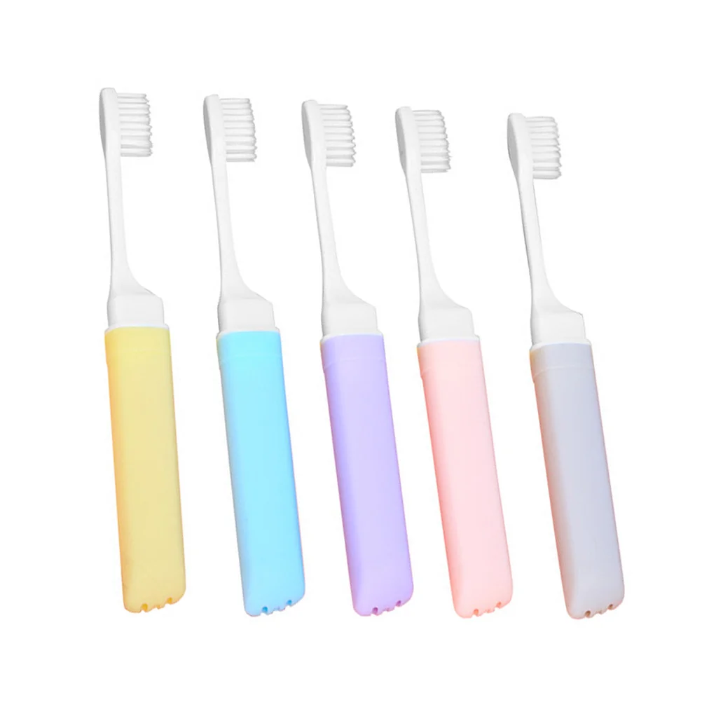 

Brush Travel Toothbrushes Teethportable Ortho Folding Camping Denture Kit Outdoor Trip Manualcleaner Handheld Fold False Hard