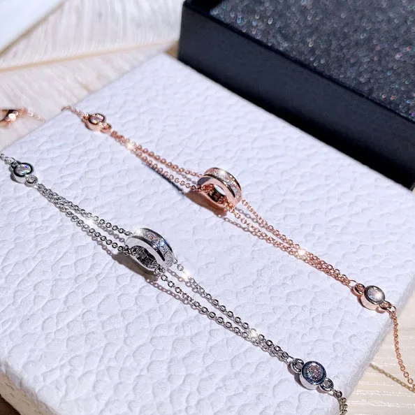 

New Fashion Korean Bracelet Female Round AAA Zircon Wedding Prom Jewelry Bride Bridesmaid Accessories Valentine's Day Gift