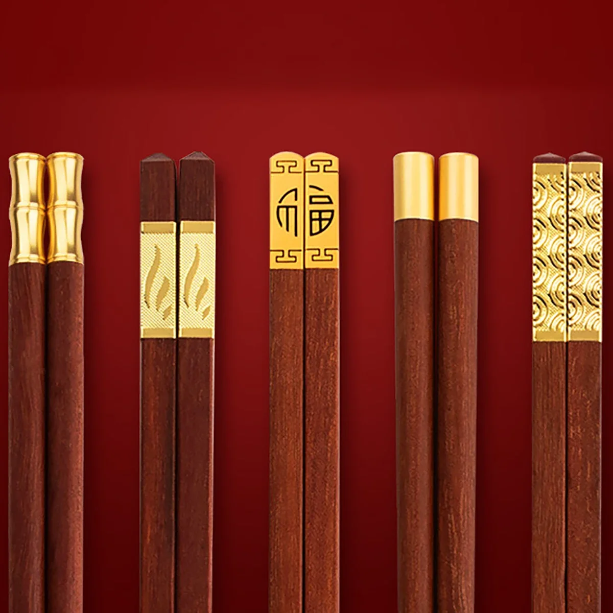 

5/6/8/10 пар многоразовых палочек для еды, посуда, натуральные красные деревянные палочки ручной работы, корейские палочки для еды для суши, нескользящие, легко