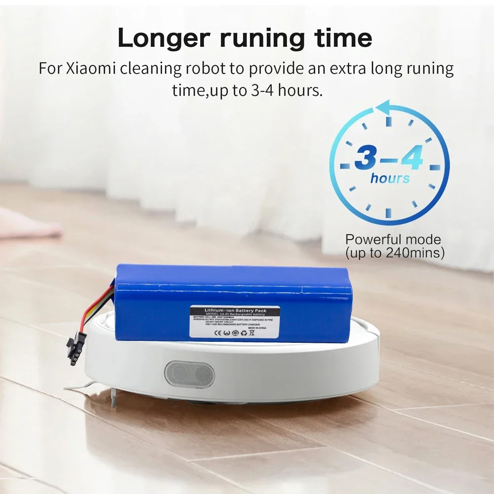 Литий-ионный аккумулятор 14 8 В 5200 мАч/7000 мАч 18650 для робота-пылесоса Xiaomi Mijia 2-й roborock