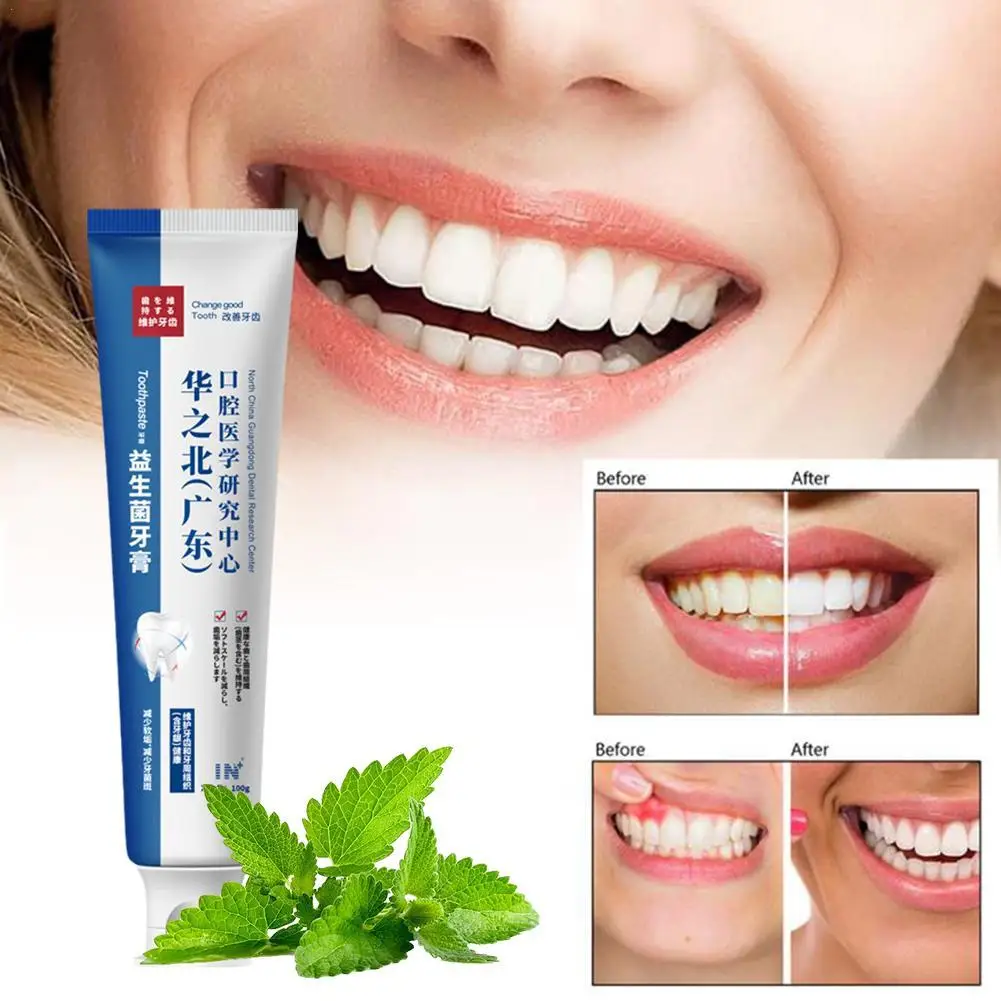 100g probiotic for removing yellow whitening preventing cavities preventing gingival bleeding toothpaste oral hygiene
