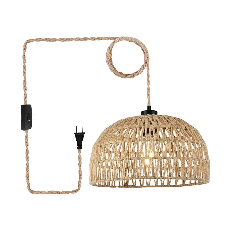 Декоративная подвесная люстра в стиле ретро Модный тканевый абажур для кафе