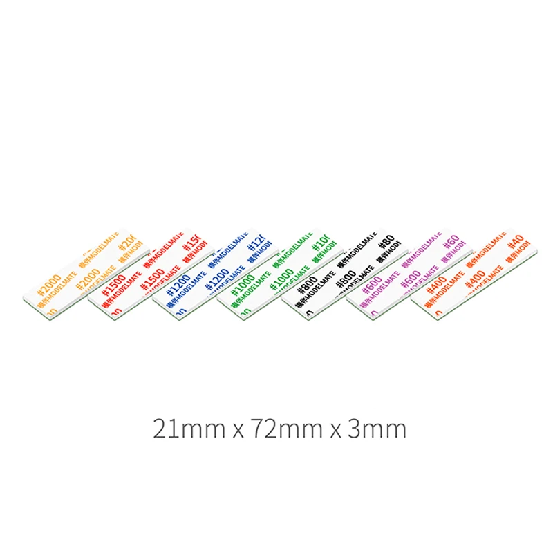 

Galaxy Model Tools T05S21H Series Die-Cut Film Sandpaper Set(6pcs/set,21mm X 72mm X 3mm )