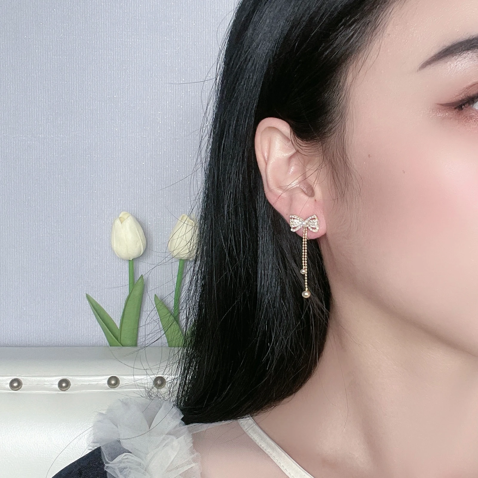 Высококачественные длинные банты с жемчужной кисточкой катушка от комаров зажим