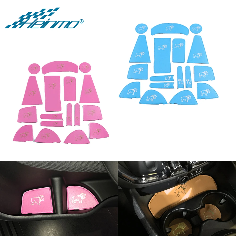 

Leather Coaster Car Interior Mat for Mini F54 Door PU Groove Mat Car Drink Coaster Holder for Mini Clubman F54 Accessories
