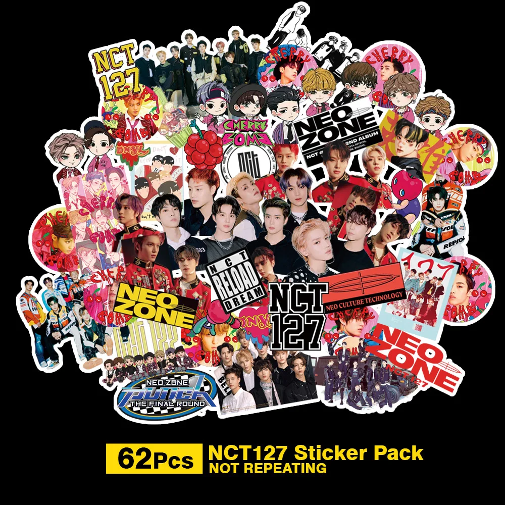 

Наклейки Kpop NCT 127, 62 шт.