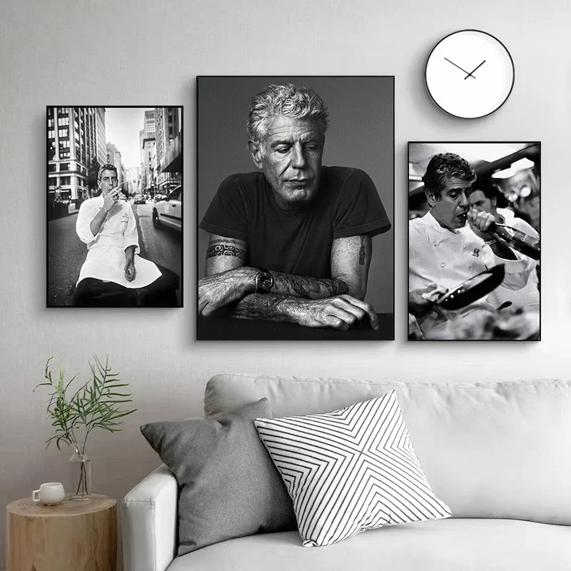 Плакат на холсте с изображением шеф-повара Энтони бердэна для домашней столовой