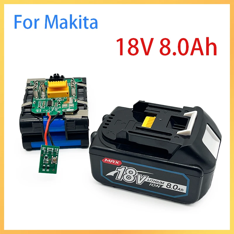 

Новый литий-ионный аккумулятор Makita, 18 в 8,0 Ач, 6,0 Ач, BL1860, BL1850B, BL1850, BL1840, BL1830, BL1820, BL1815