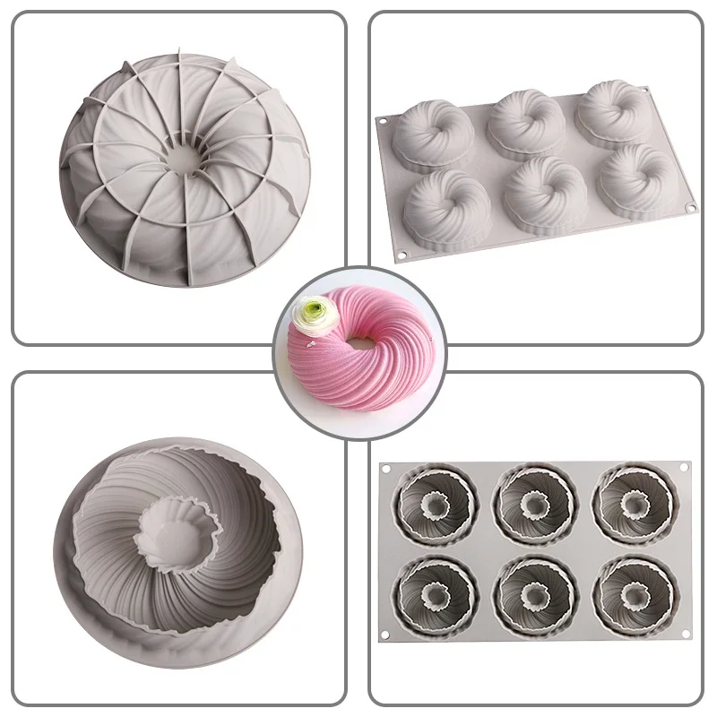

Demoulding Silicone Mold Cake Decorating Tool 1 Piece Mousse Cake Making Mold Baking Tray Chocolate Fondant Moulds Donut Mould