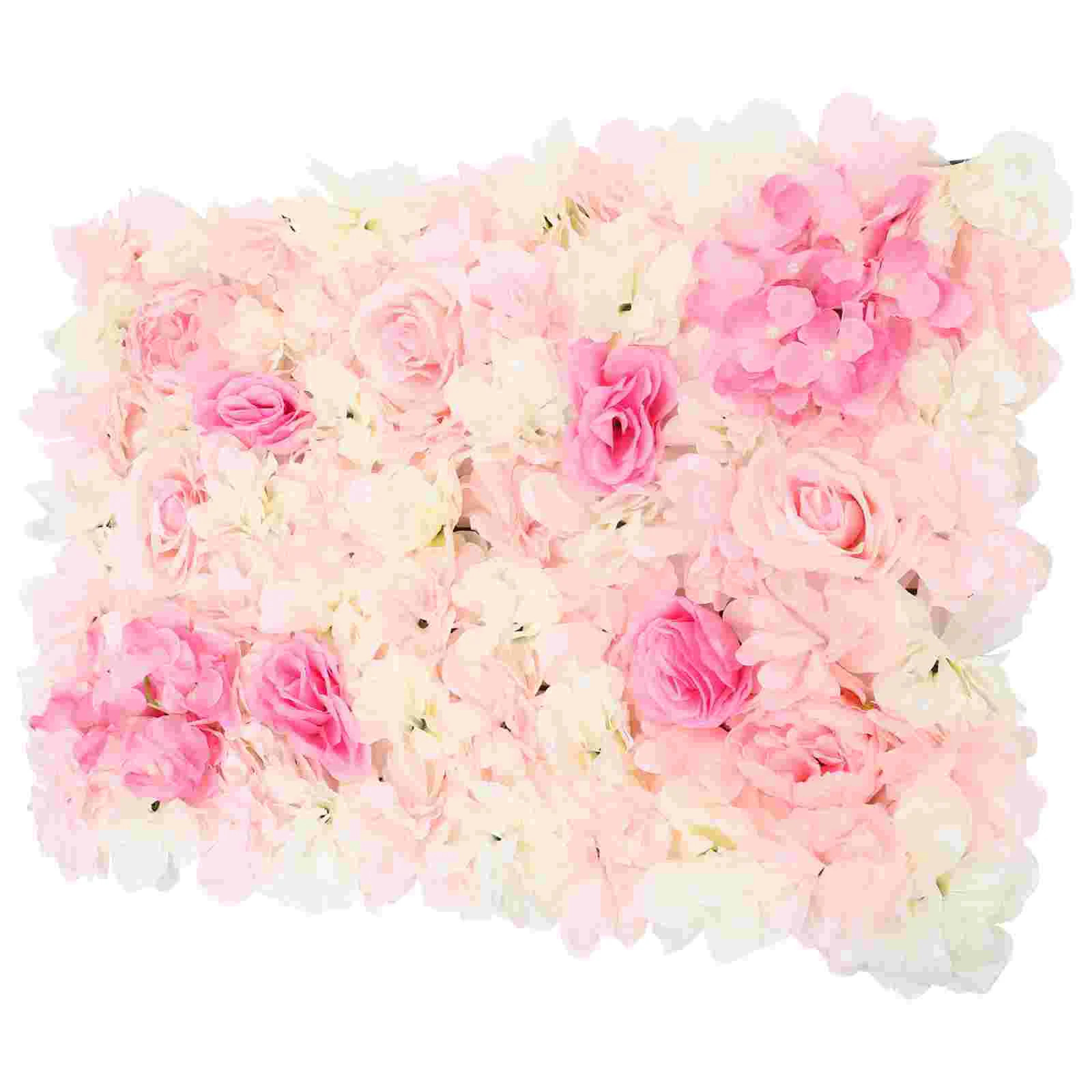 

Rose Wall Panels Backdrop Artificial Flowers Decor Garden Faux Outdoor Privacy Flowing