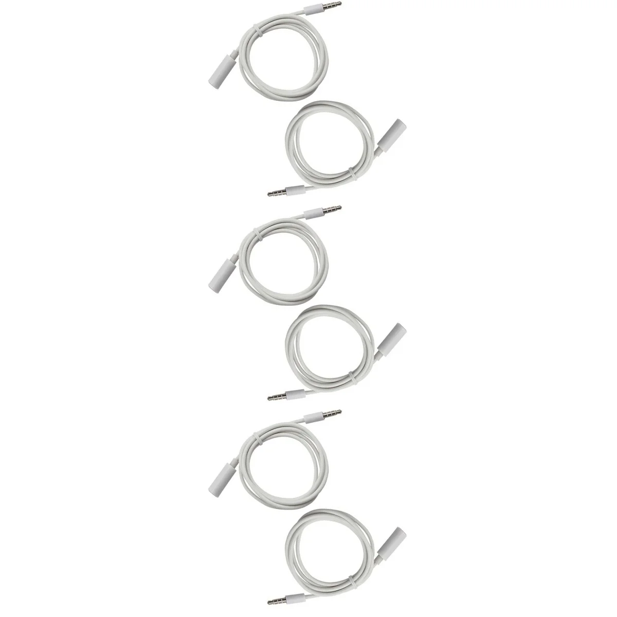 

6 Pcs Microphone Cable Headsets Extended Cord Cell Microphone Extension Cable Headset Extension Cord