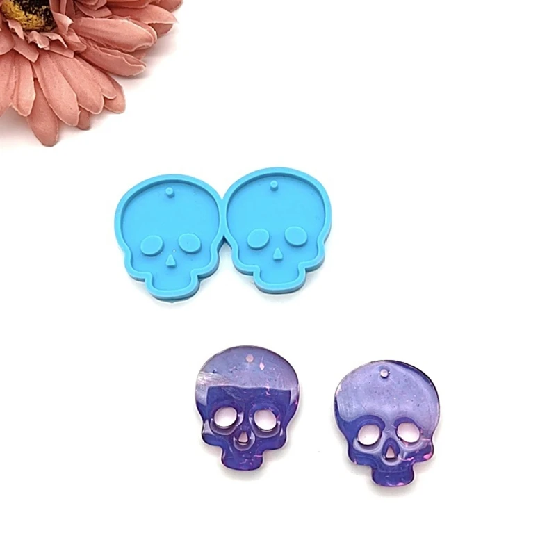 

Earrings Pendant Jewelry Mold Pendant Decoration Skull Spider Web Mirror Mold Drop shipping