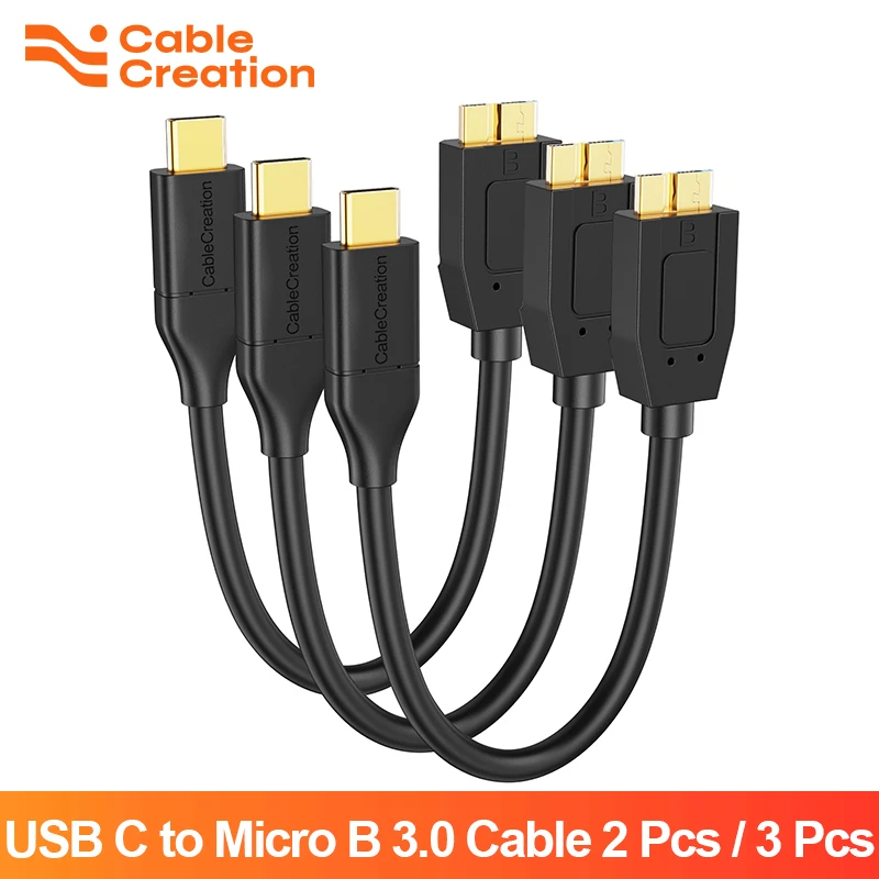 CableCreation USB3.1 Loại C Sang Micro B 3.0 Cáp 10Gbps Nhanh Dữ Liệu Ngoài Đĩa OTG Cho macBook Pro Air Seagate