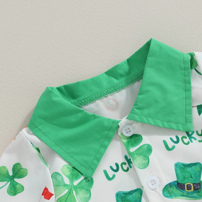 Костюм на пуговицах с коротким рукавом и шортами для мальчиков