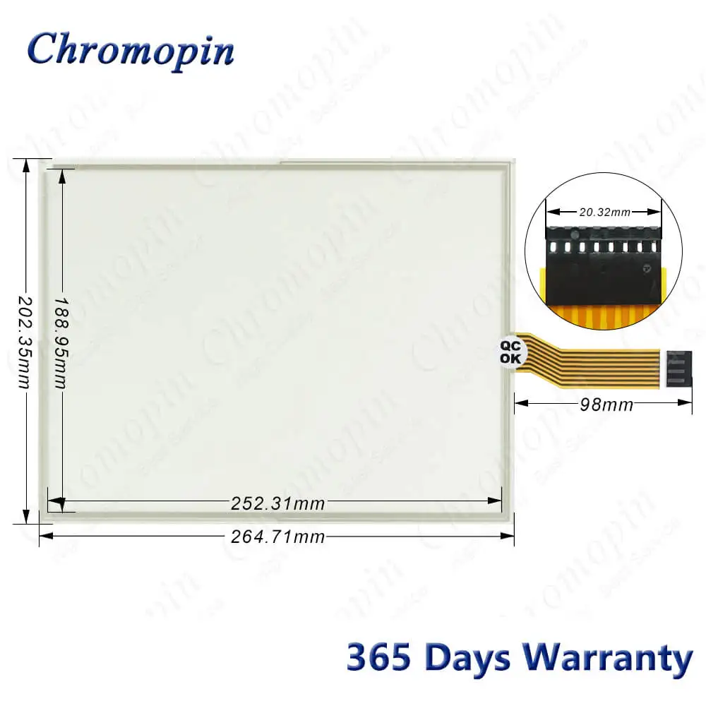 Передняя крышка чехол Корпус Корпуса для AB 2711P-B12C4D6 2711P B12C4D6 + стекло сенсорной