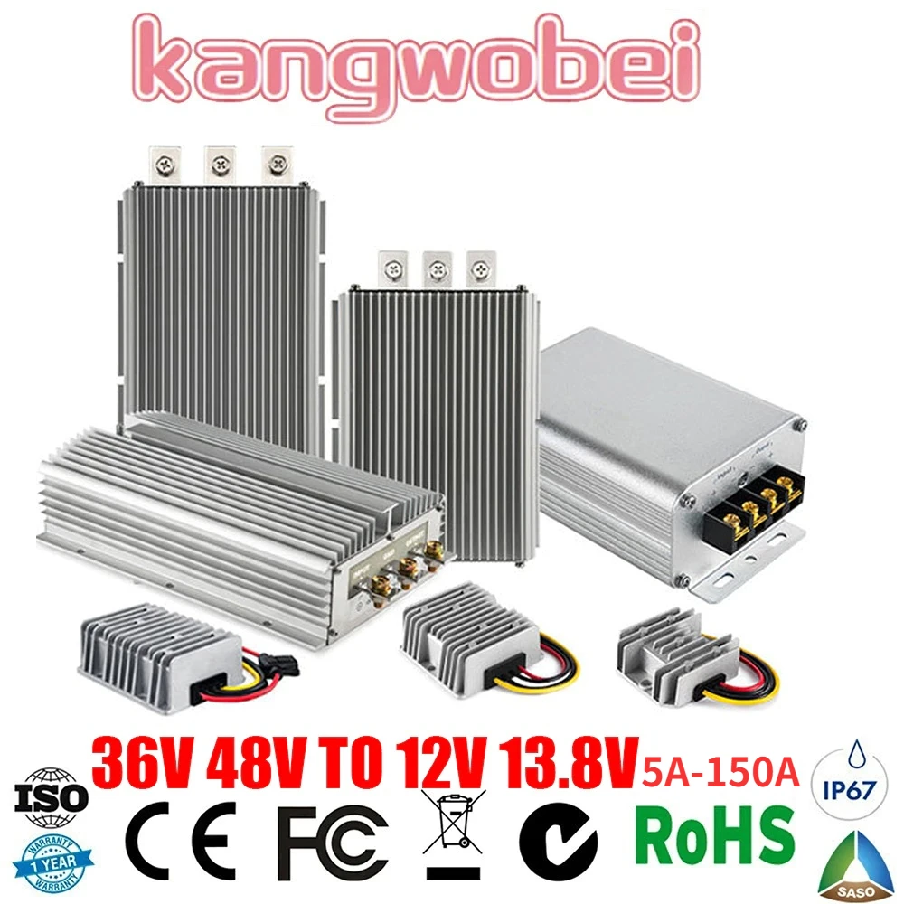 

36V 48V TO 12V 13.8V 150A 100A 80A 60A 50A 40A 30A 20A 10A 5A Waterproof CE RoHS Golf Cart Voltage Reducer DC DC Buck Converter