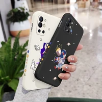 popcorn astronaut phone case for oneplus 9r 9rt 9 8t 8 7 7t pro 5g liquid silicone cover