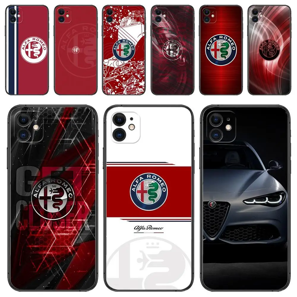 

Alfa Romeo Car Logo Luxury Phone Case For Apple IPhone 13 12 11 14 Pro Max Mini SE XR X XS Max 6 6S 8 7 plus New Fashion Covers
