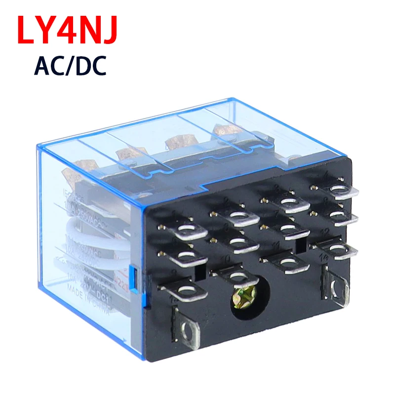 

1 шт. LY4NJ HH64P Мини реле P143, 14 контактов, 10 А со стандартным реле, 12 В постоянного тока, 24 В постоянного тока, 220 В, 10 А, коммутационное реле общего назначения