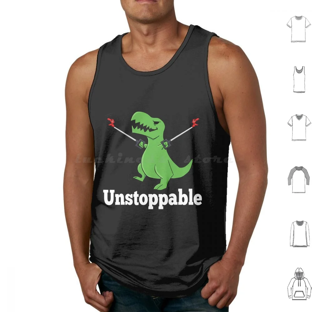 

Unstoppable T-Rex Tank Tops Vest Sleeveless T Rex Dinosaur Unstoppable Trex I Am Unstoppable Dino Funny Rex Unstoppable Trex