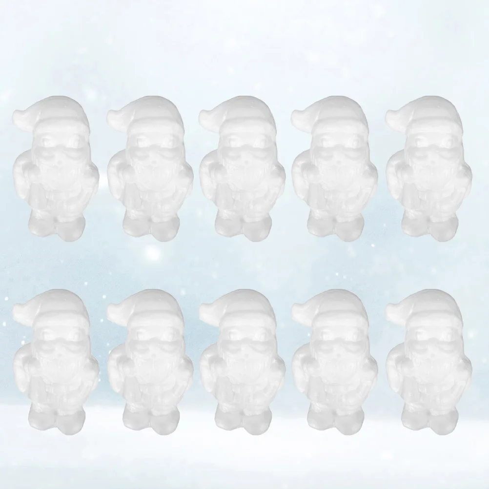 

10pcs Craft Balls Craft Santa Claus Shaped Round Balls Balls Spheres Christmas DIY Crafts Supplies