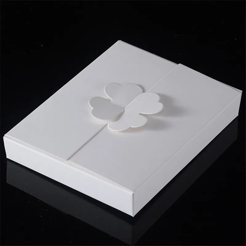 Es Cake Knife And Fork Packing Box Diy Handmade Blank Favor Clover Paper Boxes16*12.6*2.5cm