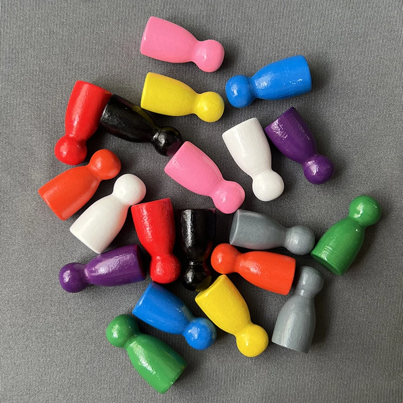 100 шт. деревянные Meeples шахматные жетоны 10 цветов компоненты настольной игры