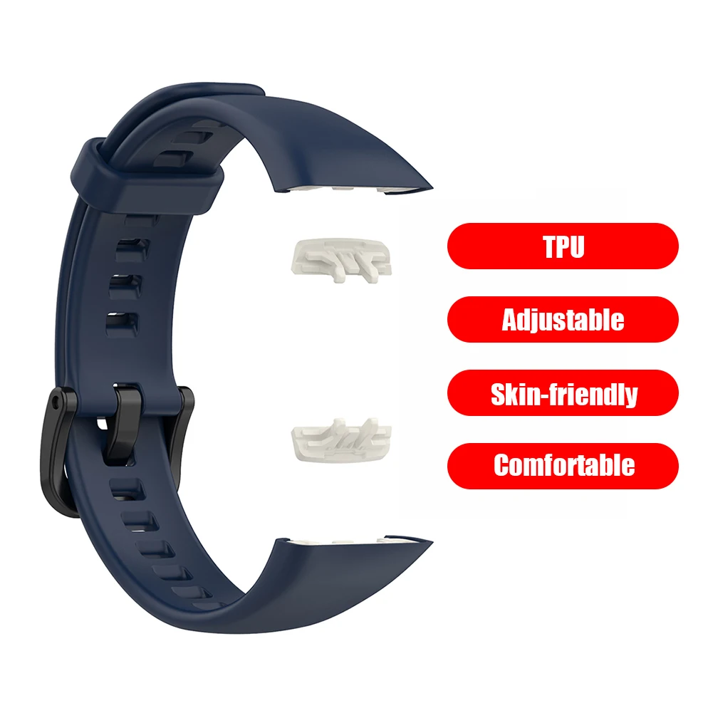 

Silicone Watch Strap Replace Watch Band Exterior Decoration Parts for Honor Band 6 Unisex Smart Bracelet Wrist Band