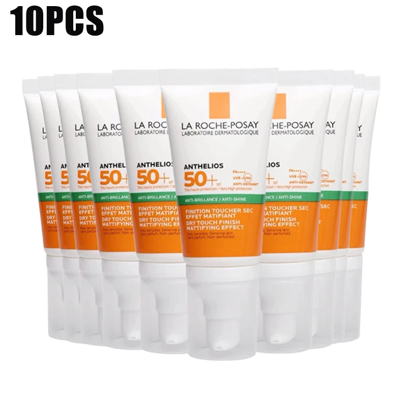 10PCS La Roche Posay Sunscreen SPF50+ Oil Control Light and Non Greasy Suitable for Oily and Mixed Skin Green Label Sunscreen